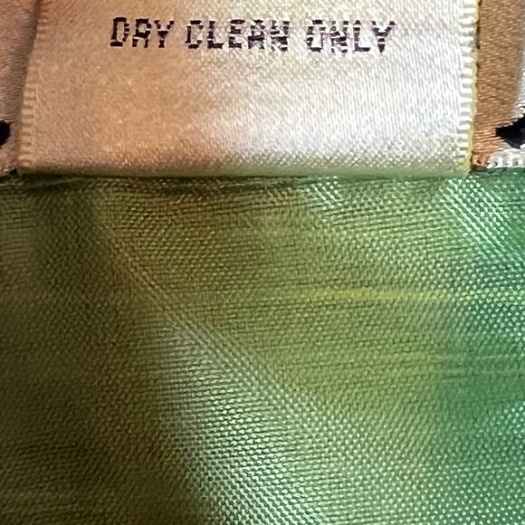 VINTAGE ICE Silk Striped Sleeveless Top | Size 10 | Green | Statement Y2K Formal - Picture 13 of 14